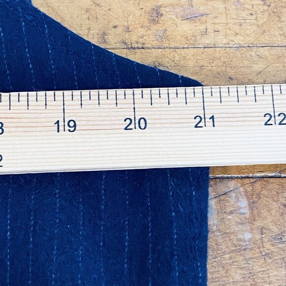 What Goes Around Comes Around VINTAGE Vest XL Blue Wool Blend Pinstripe Classic - Picture 3 of 7